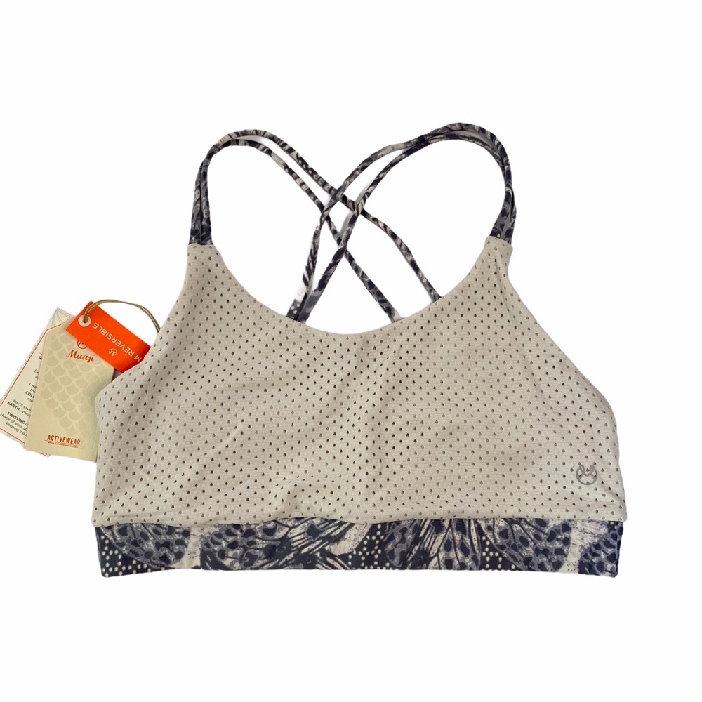 NWT Womens Maaji Reversible Sports Bra Top Sz L